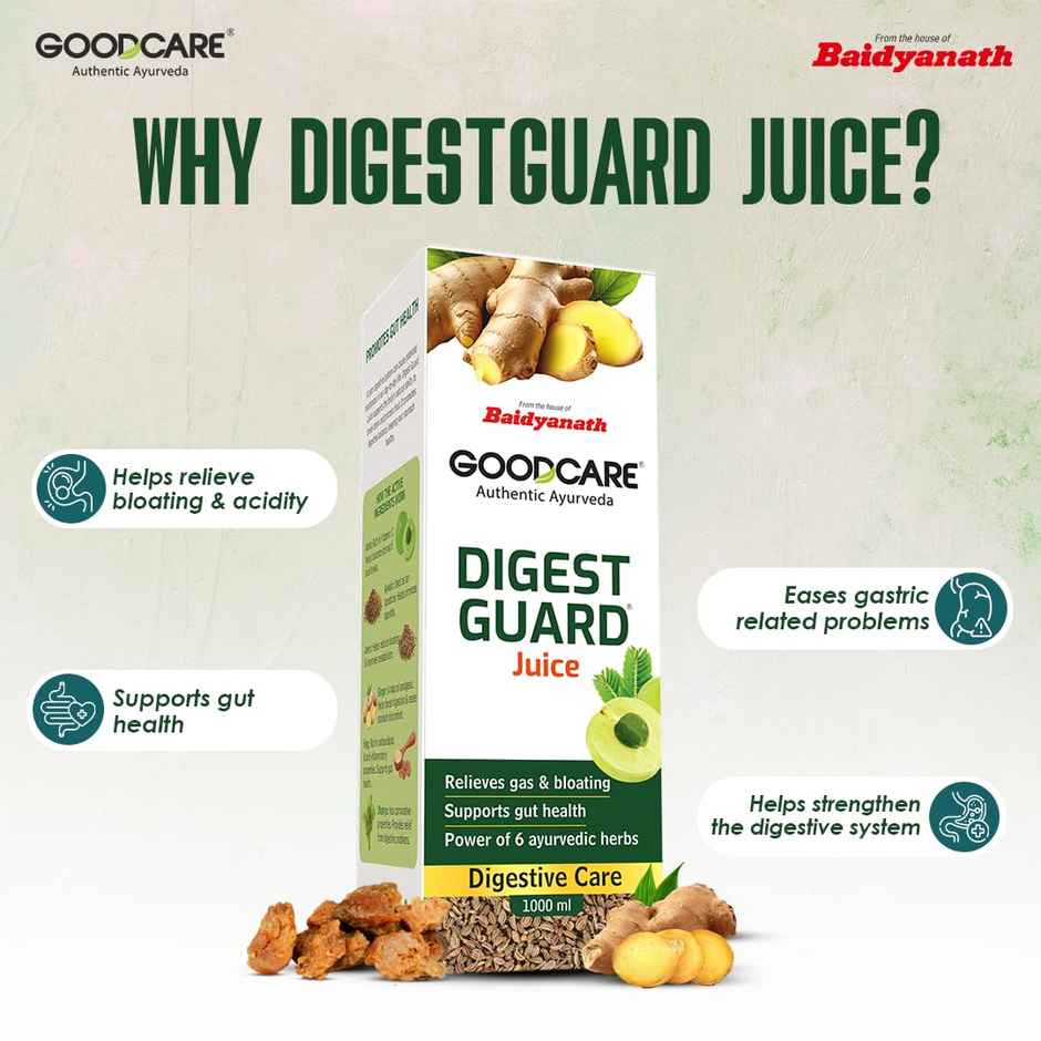 Goodcare Digest Guard Juice For Healthy Gut And Helps Relive Bloating With Power Of 6 Ayurveda Herb