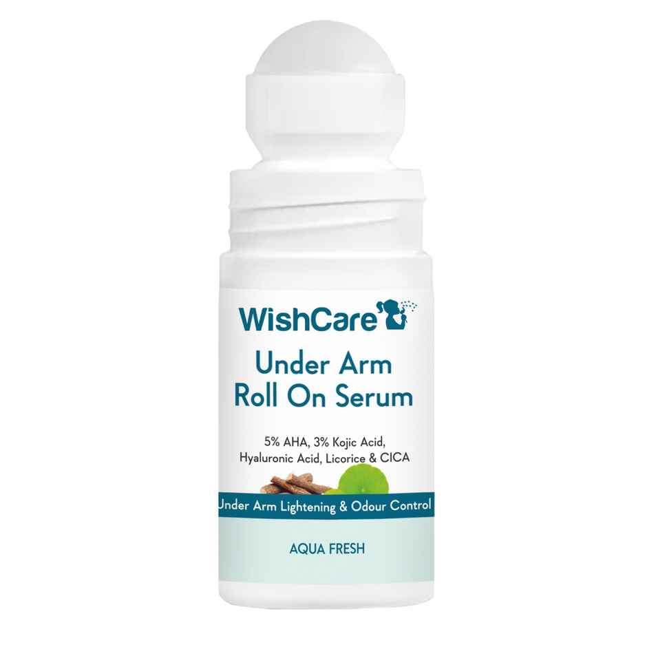 Wishcare Under Arm Roll On Serum With 5% Aha  3% Kojic Acid (50ml) & Wishcare Spf50 Niacinamide Sunscreen Body Lotion With No White Cast (200g) Combo