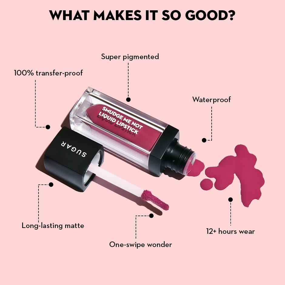 SUGAR Cosmetics Me Not Liquid Lipstick - Fine Wine (Burgundy Red) | Cruelty Free