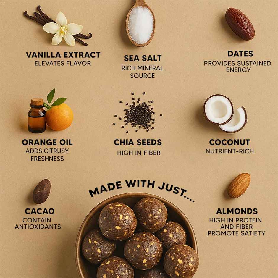 Eat Better Co Orange & Chocolate Laddoos | No Added Sugar | High Protein, Truly Natural