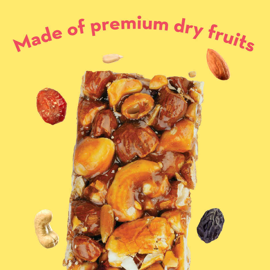 Dry Fruit Chikki 45% Dry Fruits Bar | GO Desi