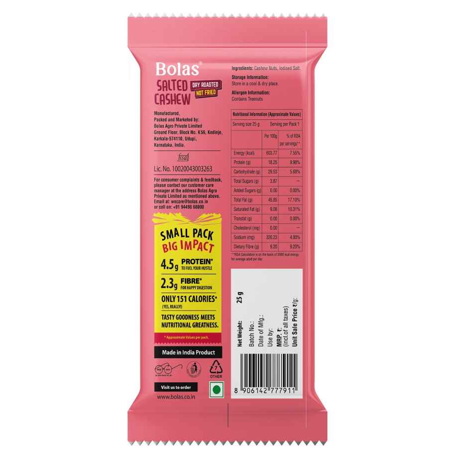 Bolas Salted Cashews | Nut Snack