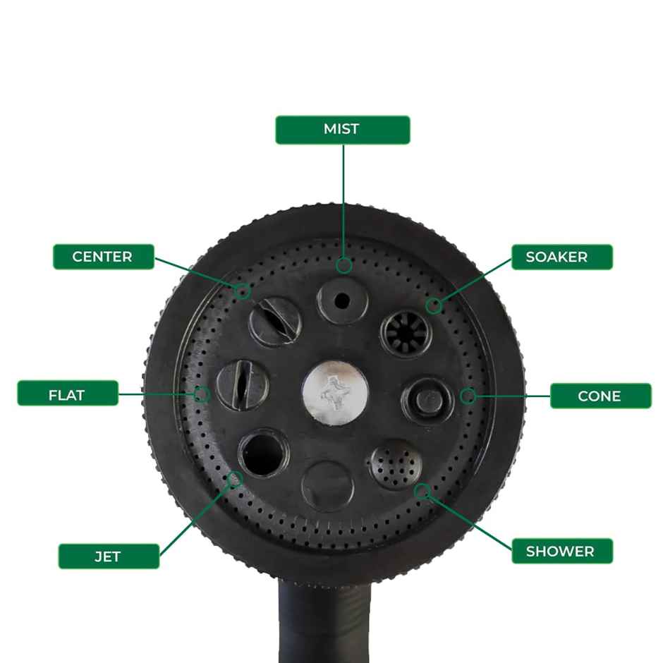 TrustBasket 7 Pattern High Pressure Plastic Sprayer Gun | Hose Nozzle Water Spray Gun for Gardening - Assorted