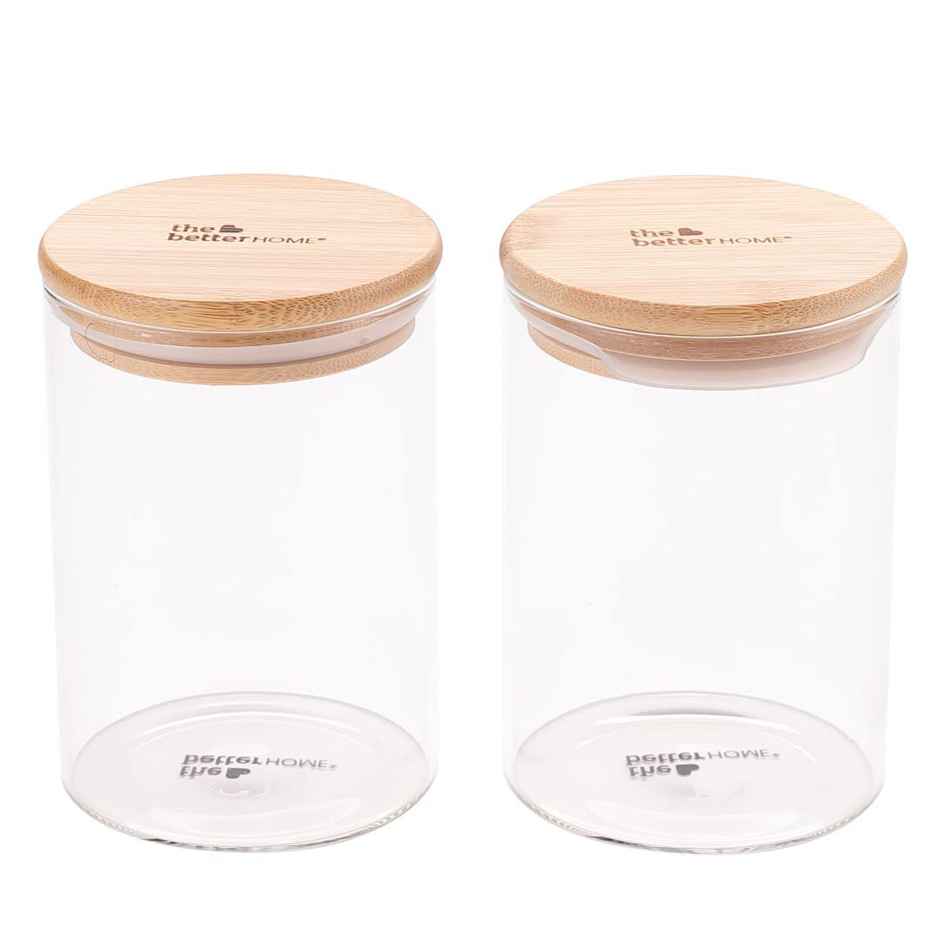 The Better Home Rectangle Borosilicate Jars 600Ml (Pack Of 2)