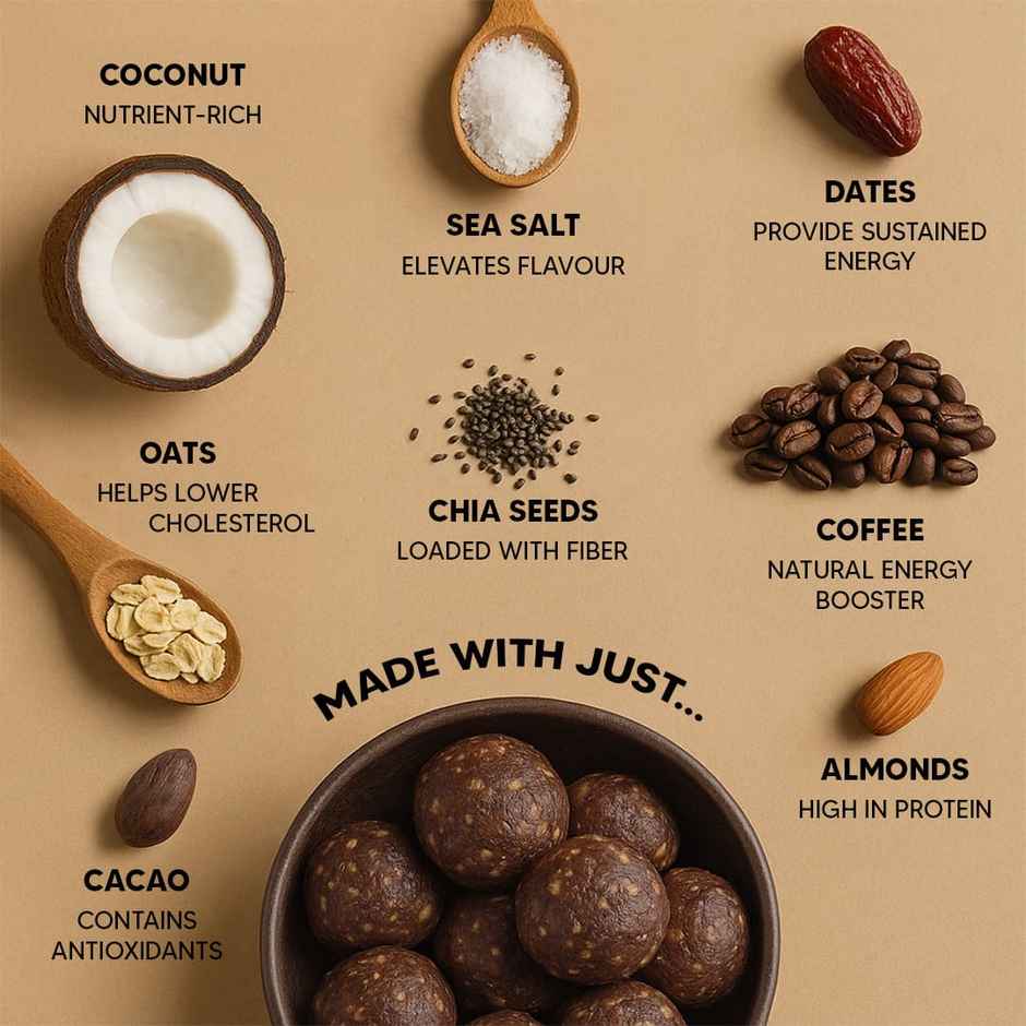 Eat Better Co Coffee & Almond Laddoos | No Added Sugar | High Protein | Truly Natural