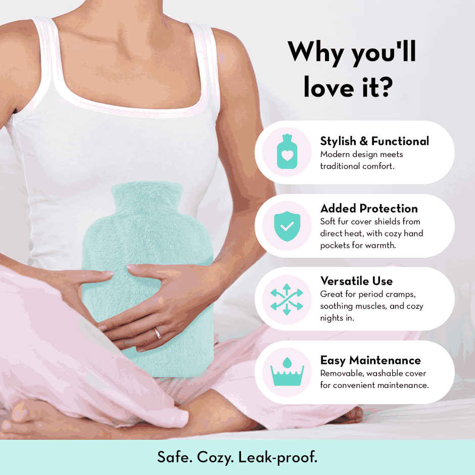 Plush Hot Water Bag-Cuddle Buddy With Removable Cover