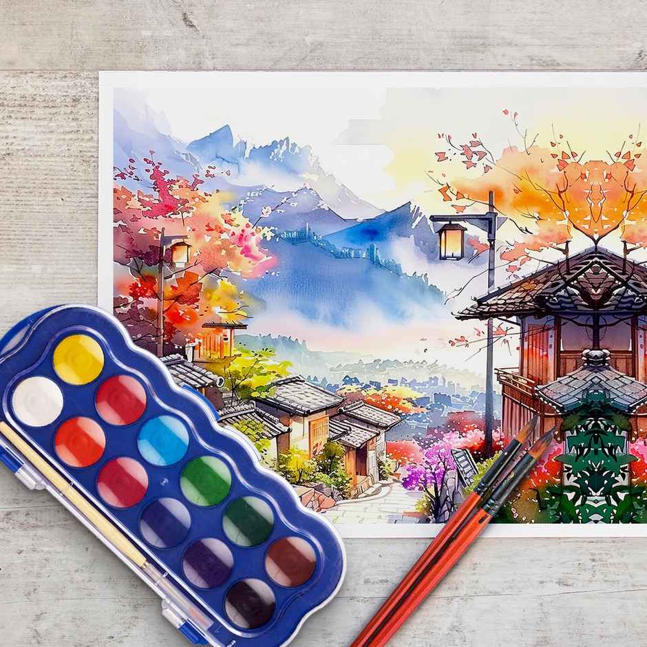 Kores Water Colour Cakes | 23 mm | 12 Shades