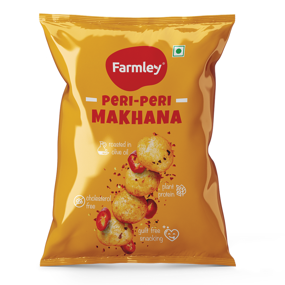 Farmley Peri Peri Makhana, Roasted In Olive Oil
