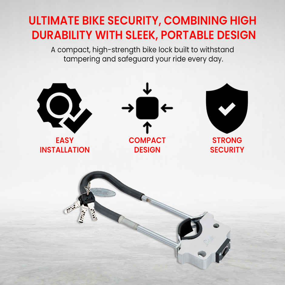 Link Aluminum Bike Lock for Front Wheel With 3 Keys-HT-10