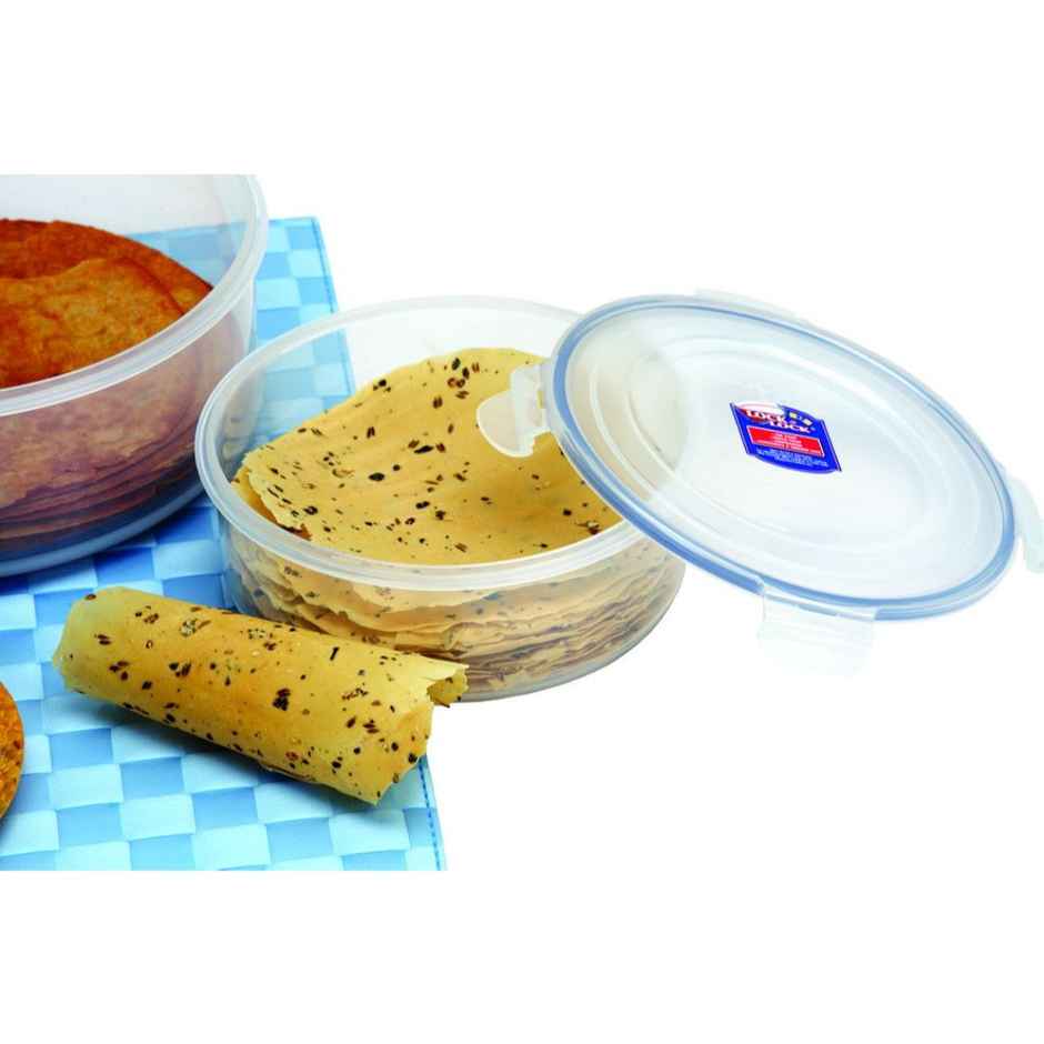 LocknLock Classics Round Plastic Food Container | Transparent - 1.6 L