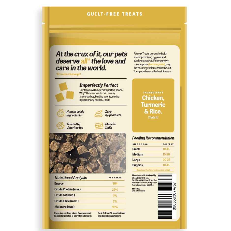 Petcrux Chicken Liver Bits With Turmeric Dog Treats