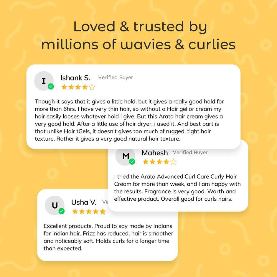 Arata Curl Hair Cream (Anti-Frizz & Moisture Locking)