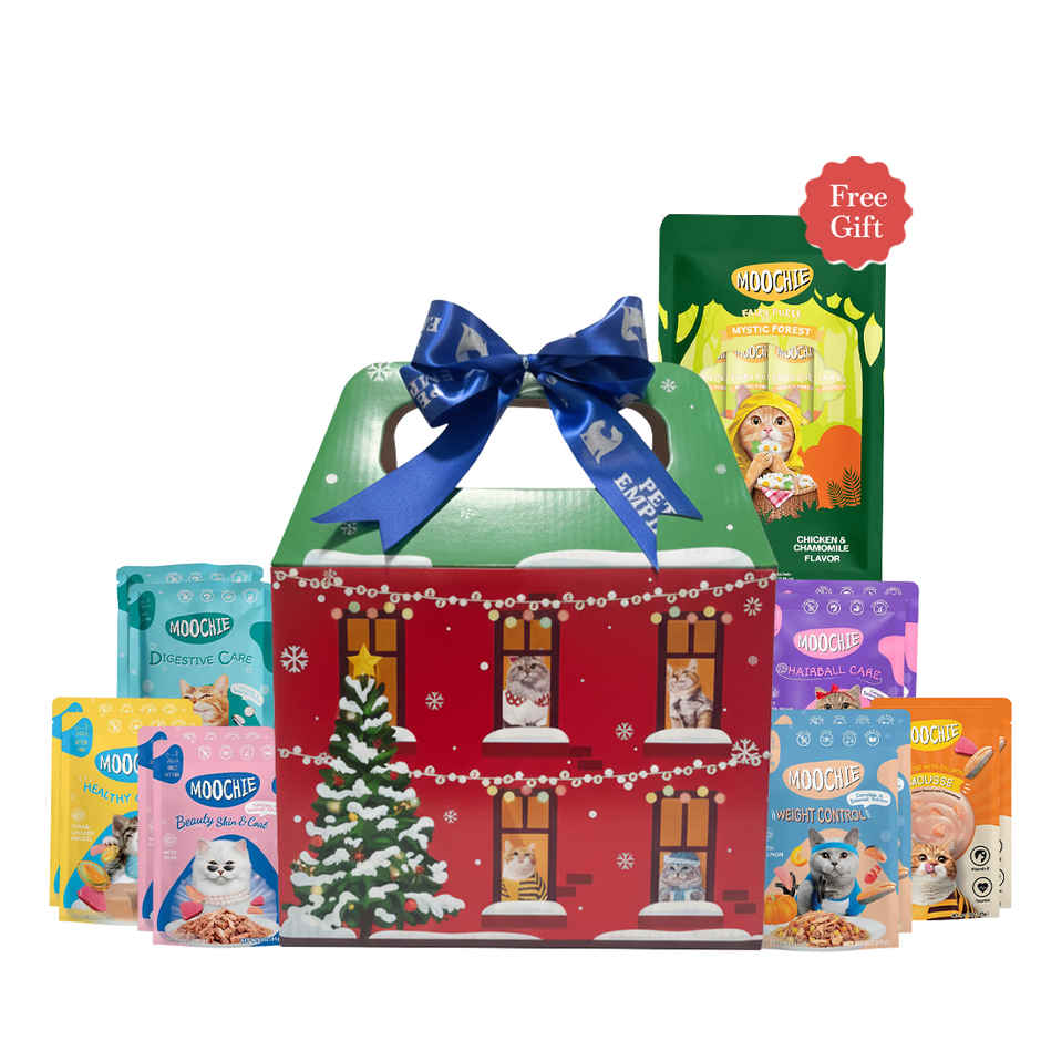 Moochie Cat Wet Food Christmas Hamper | 13 Pouches