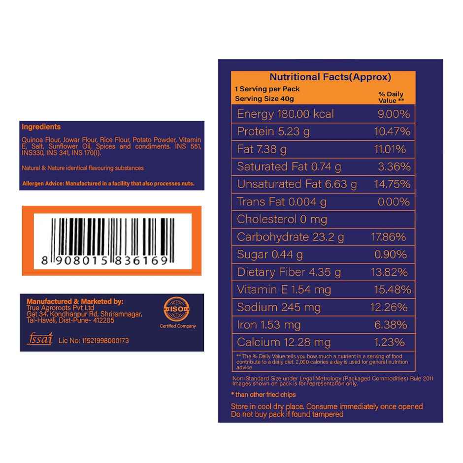 The Healthy Binge Quinoa Baked Chips Smokey Bbq |High Protein And Fibre