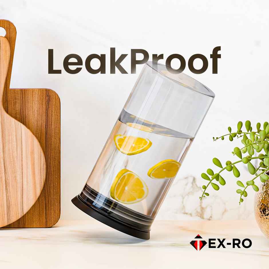 Tex-Ro Plastic Round Push Grocery Container for Kitchen Organizer - 1500 ml | Pack of 6