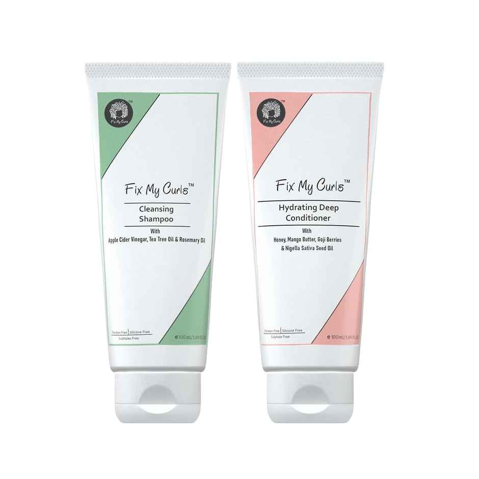 Fix My Curls Cleansing Shampoo & Hair Conditioner For Nourishing & Moisturizing