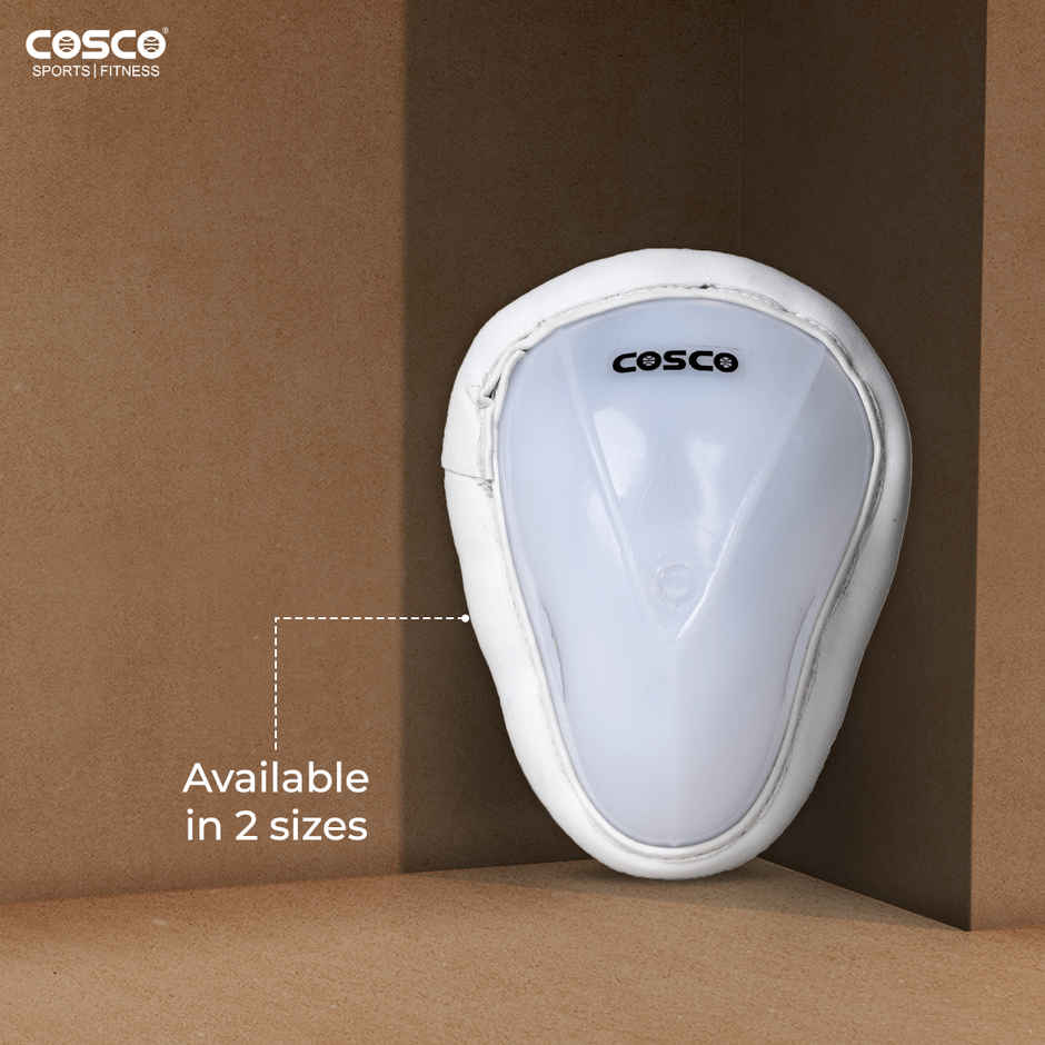 Cosco Cricket Abdomen Guard | Adults (12+) Years | White | Large