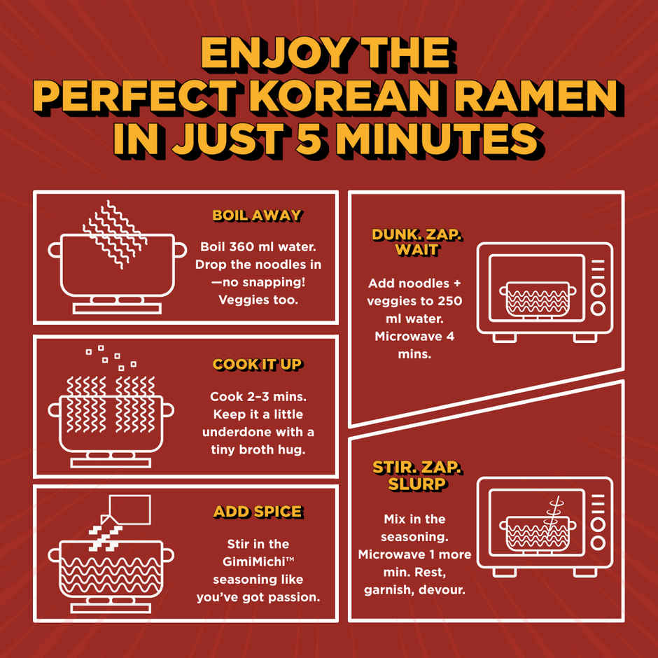 Gimi Michi Korean Spicy Ramen Instant Noodles
