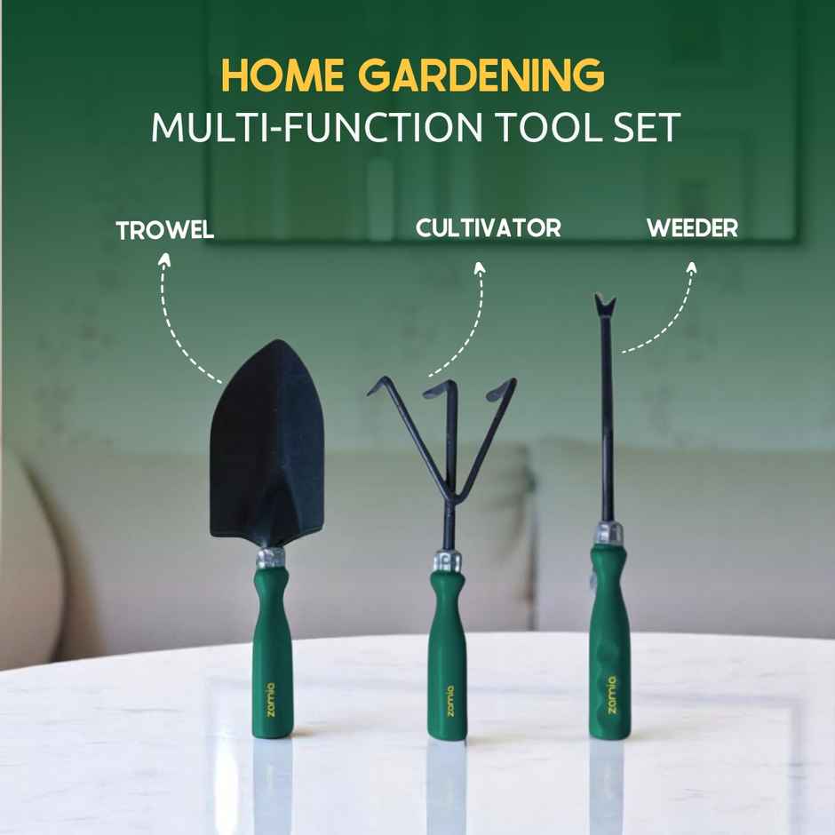 Zamia Garden Tool Set | Trowel, Cultivator & Weeder , Hand Tools | Pac of 3 | By Nurturing Green