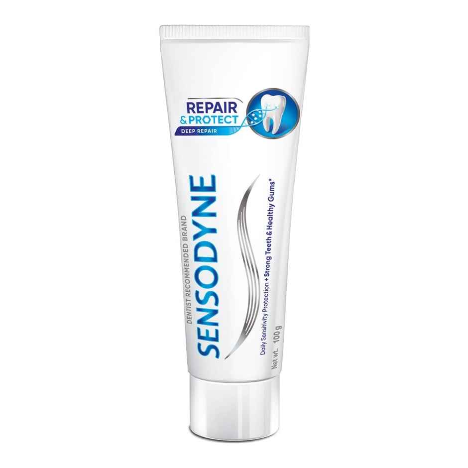 Sensodyne Mouthwash Complete Protection+ (100ml) & Sensodyne Toothpaste Repair & Protect, Tooth Paste For Deep Repair Of Sensitive Teeth (100g) Combo