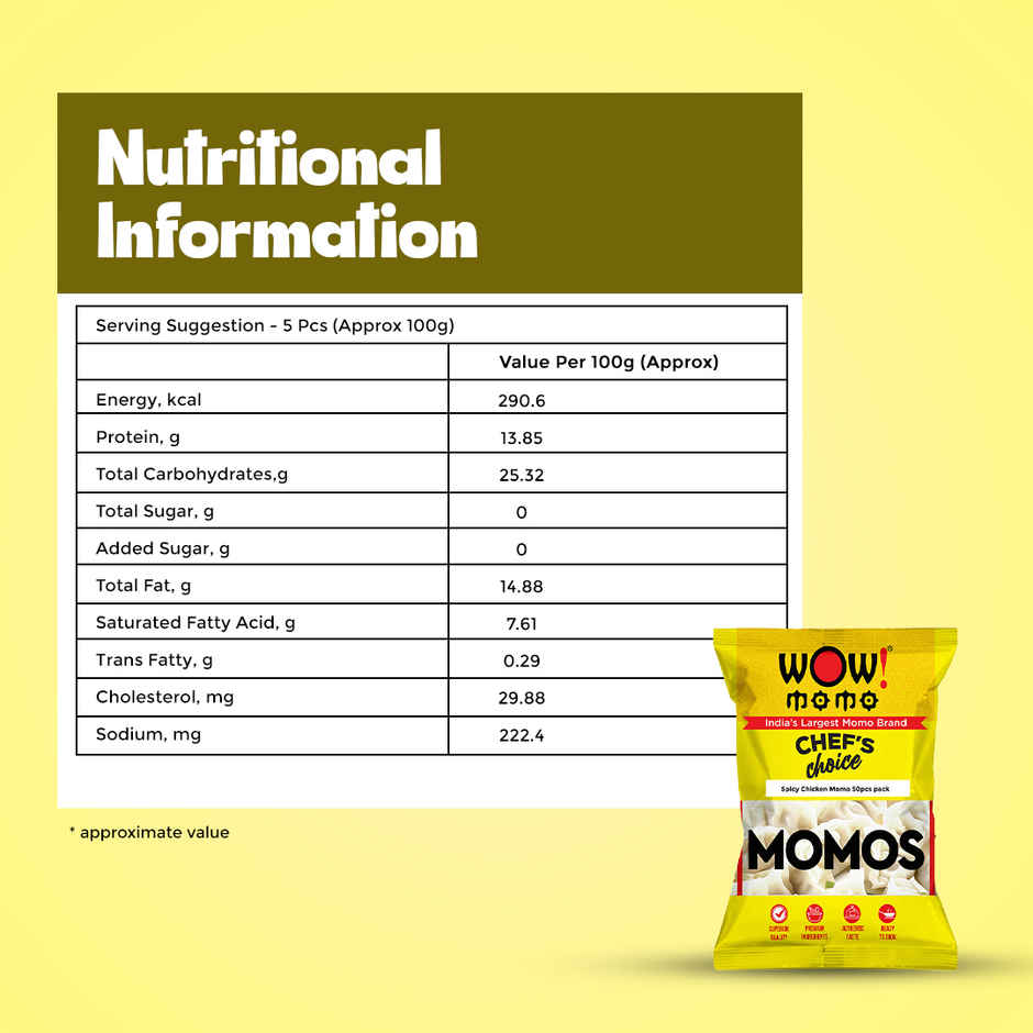 Wow! Spicy Chicken Super Saver  Momo I Party Pack I Frozen Snack