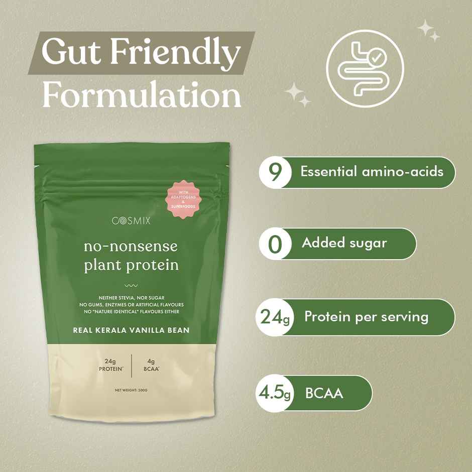 Cosmix No Nonsense Plant Protein Kerala Vanilla Bean Sachet