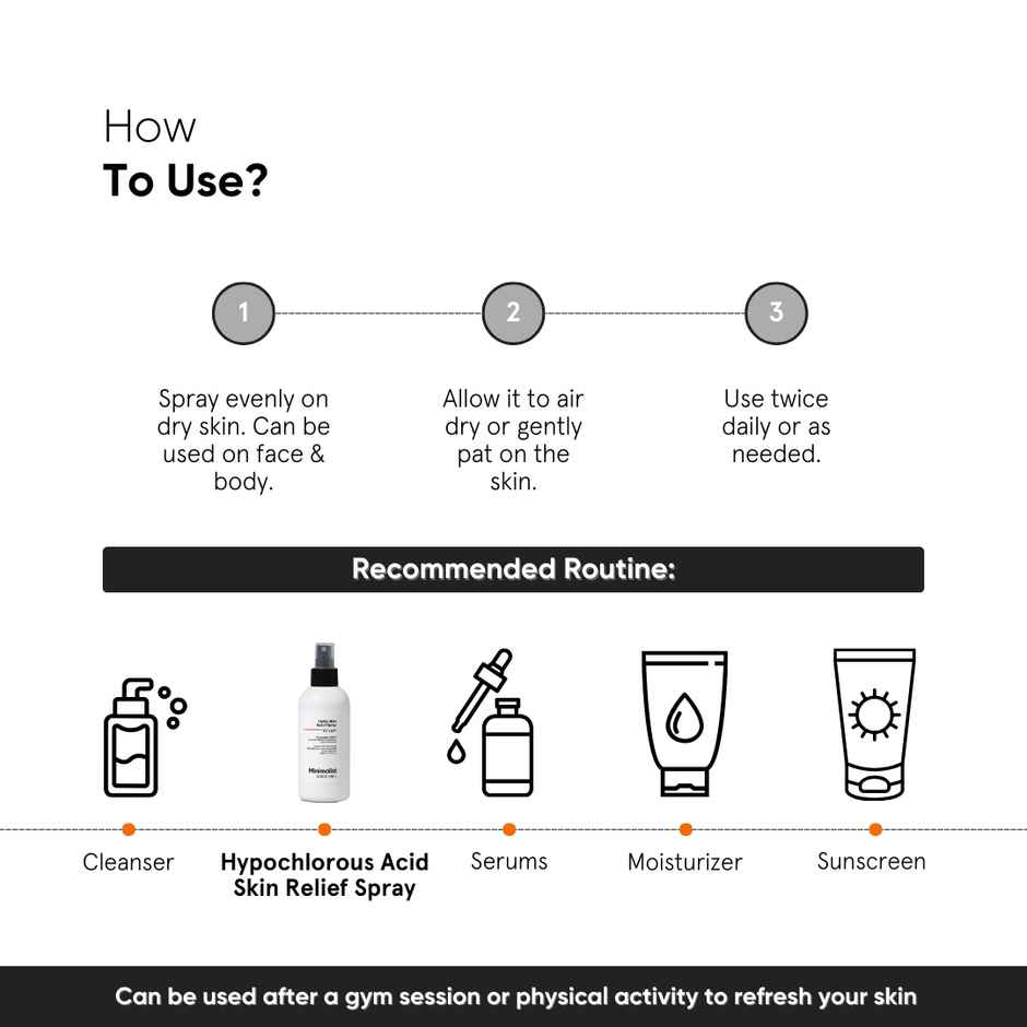 Minimalist Hocl Skin Relief Spray 150Ppm