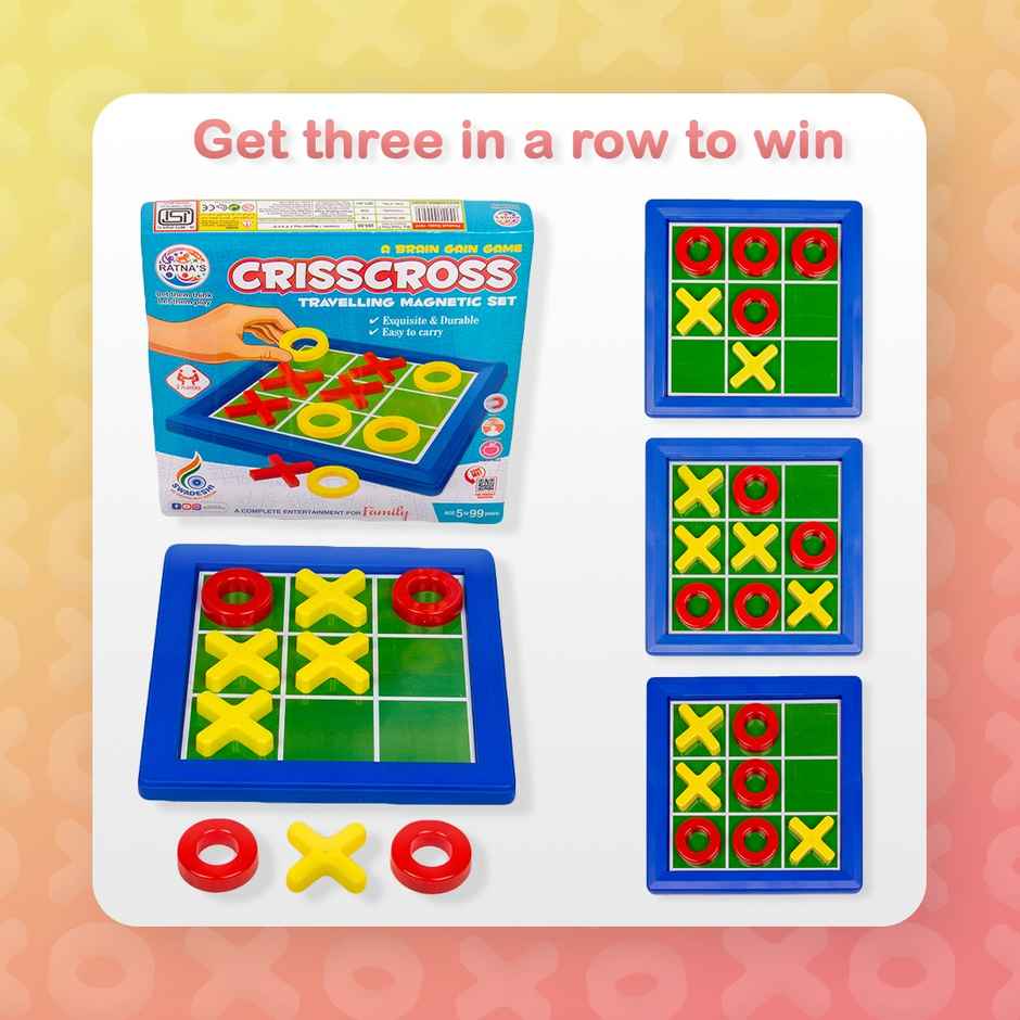 Ratna's Criss Cross Travelling Magnetic Set | Assorted