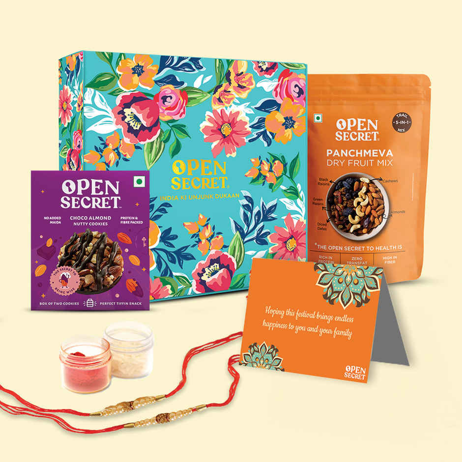 Open Secret Rakhi Dry Fruit Gift Pack