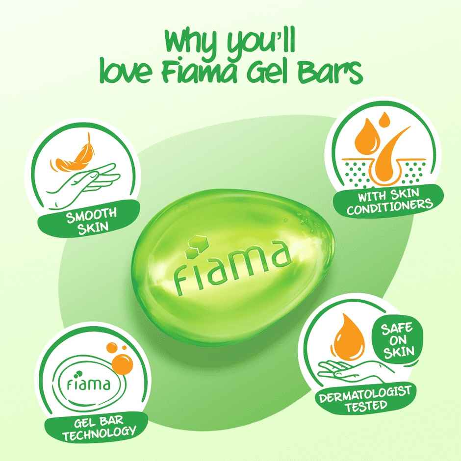 Fiama Gel Bar Lemongrass And Jojoba, with Skin Conditioners for Smooth Skin