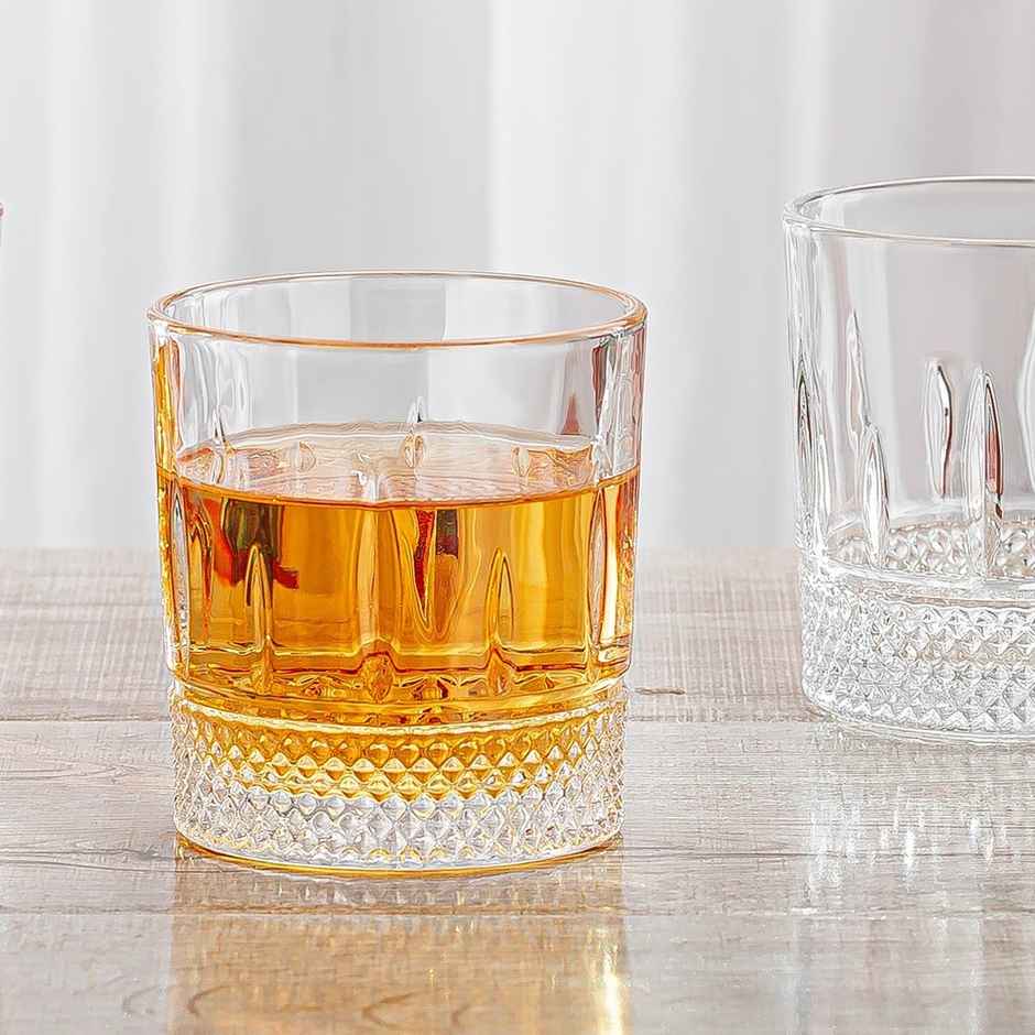 Oslo Whisky Glass | Elegant Barware Set | Set Of 6 Pcs | 330 ml | Sanjeev Kapoor