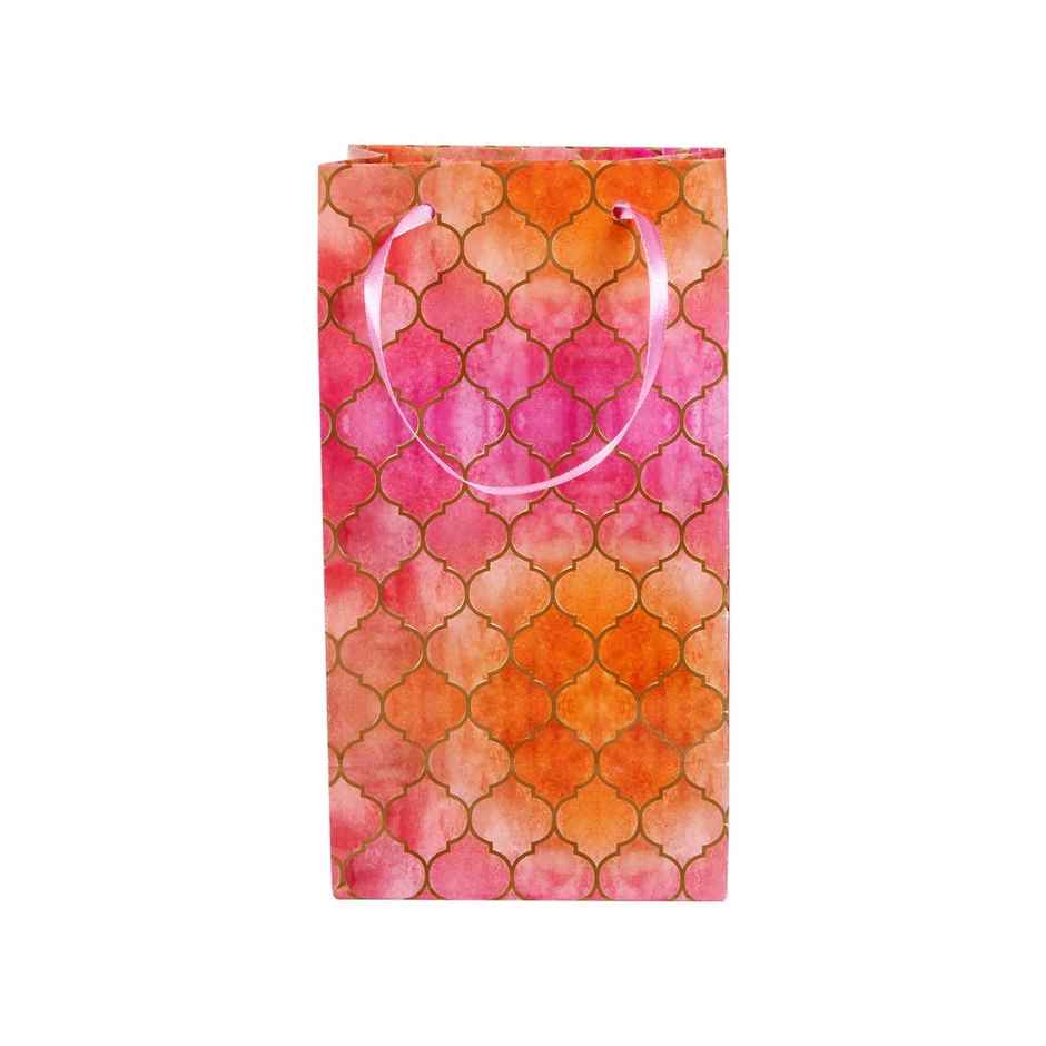 Itsy Bitsy Gift Bags Moroccan Trellis Rosy Shimmer L33.5 x W21.5 x D9.2cm Gol