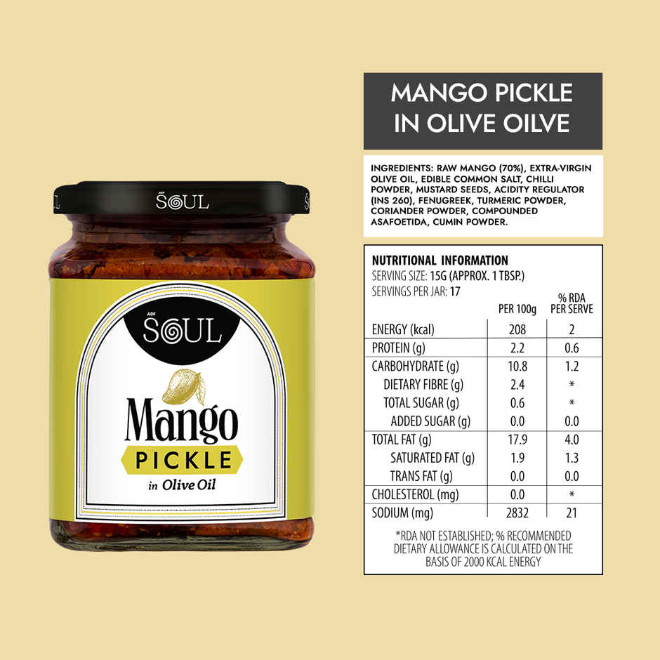 ADF Soul Mango Pickle In Olive Oil