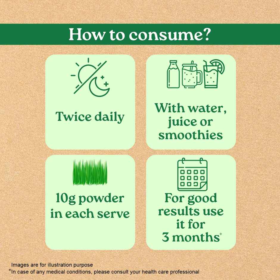 A TATA Product - Organic India Wheat Grass, Supports Immunity & Boosts Stamina