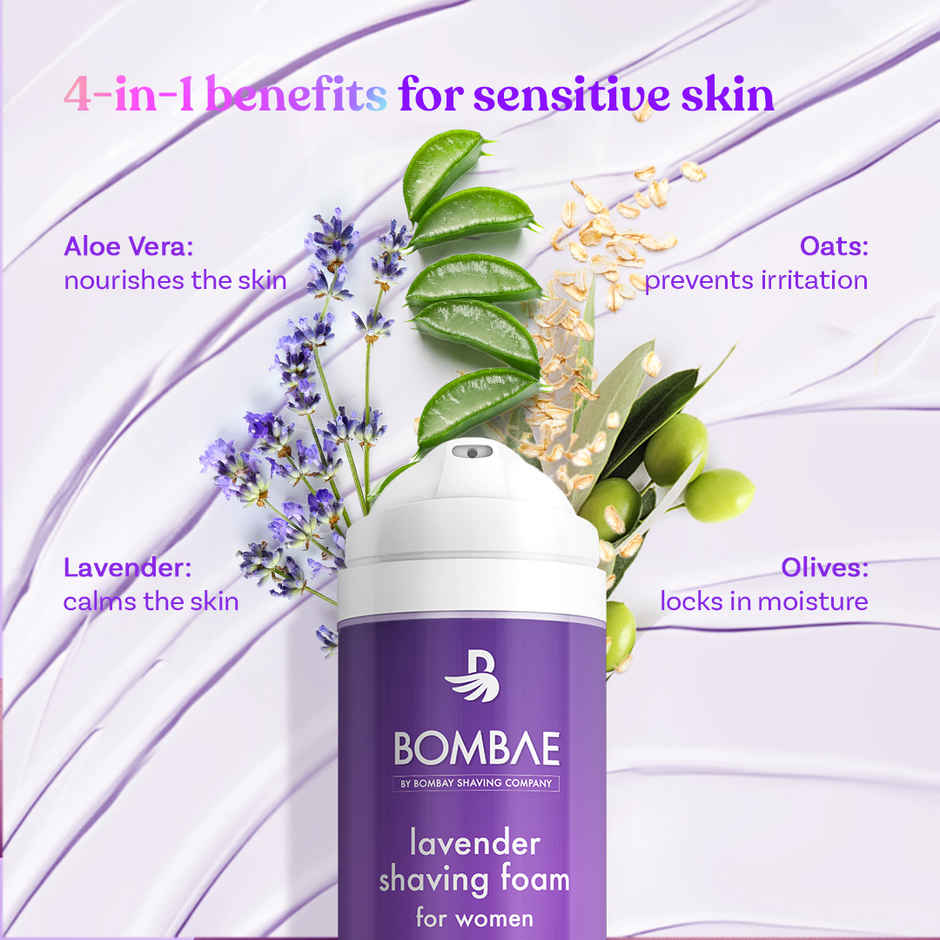 Bombae Lavender Sensitive Shaving Foam For Women