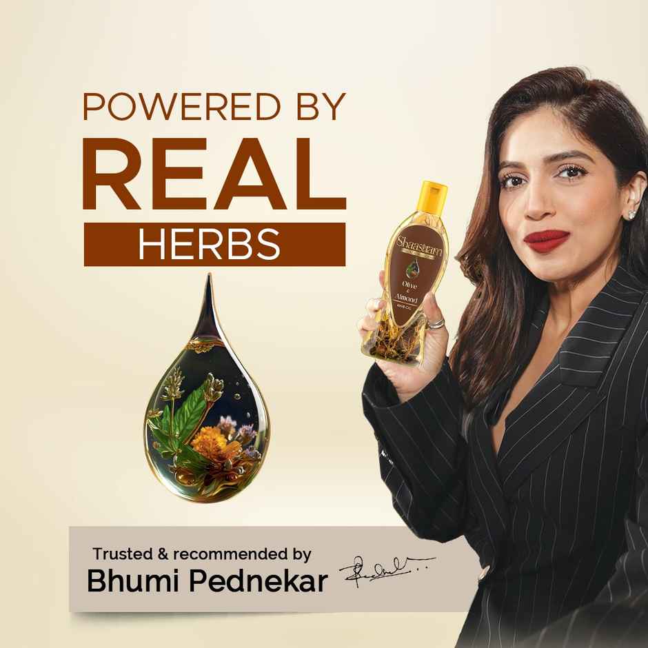 Shaastram Olive & Almond Ayurvedic anti dandruff hair oil