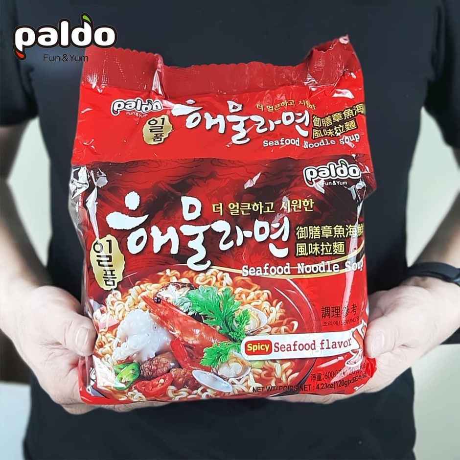 Paldo Korean Seafood Spicy Korean Noodles Non Veg