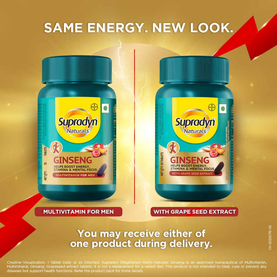 Supradyn Naturals Ginseng Multivitamin For Men 30 Tablets