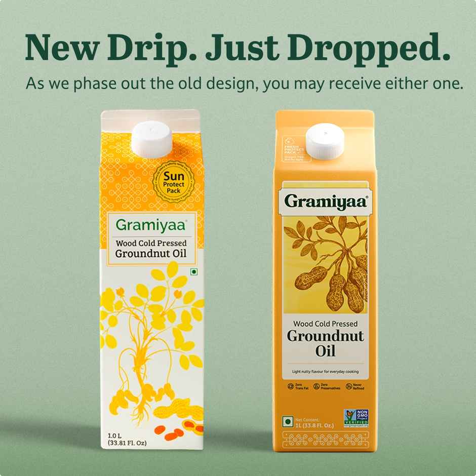 Gramiyaa Groundnut (Peanut) Cold Pressed Oil | Healthy Cooking Oil