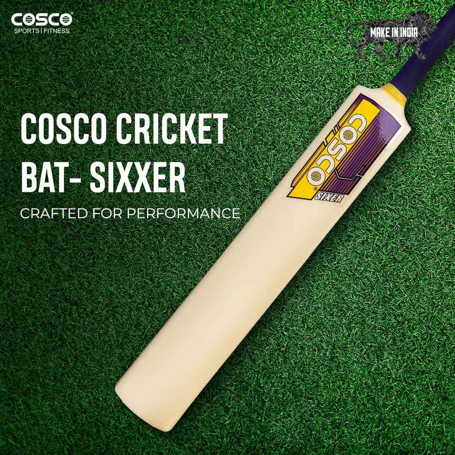 Cosco Cricket Tennis Bat-Sixxer,|Plastic Tennis Bat| Size-Full|Made In India