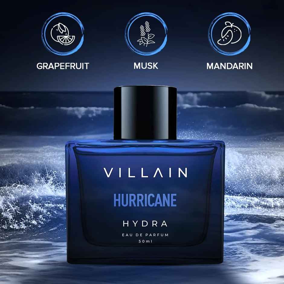 Villain Hurricane Hydra Eau De Parfum For Men | Luxury Premium Long Lasting Fragrance