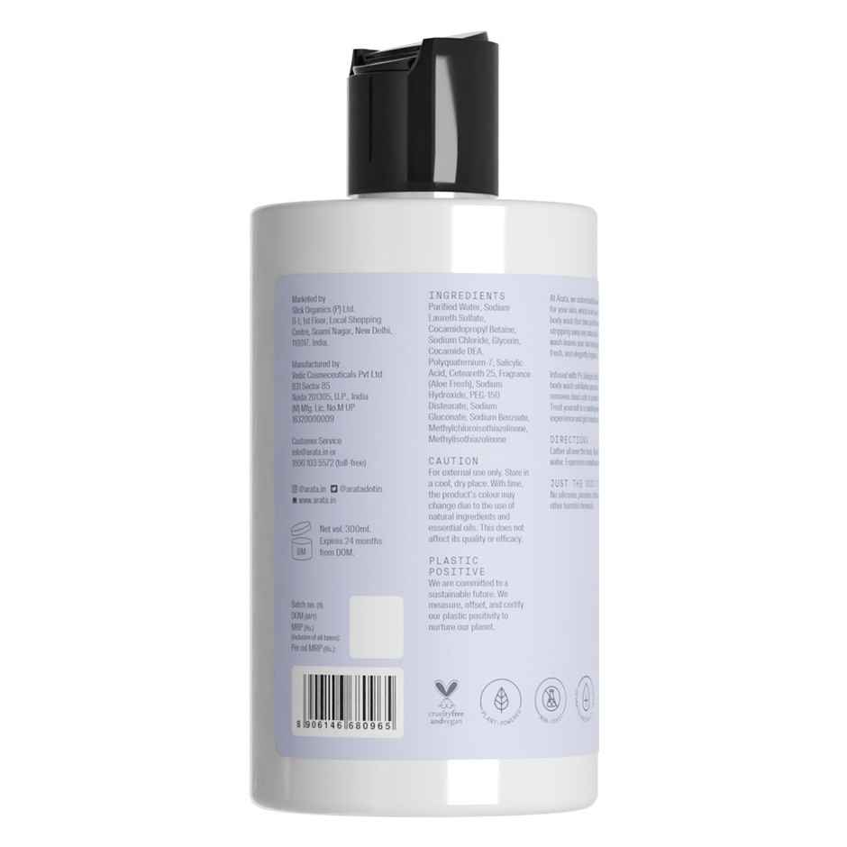 Arata Smoothening Body Wash with 1% Salicylic Acid & Glycolic Acid for Bacne & Strawberry Skin