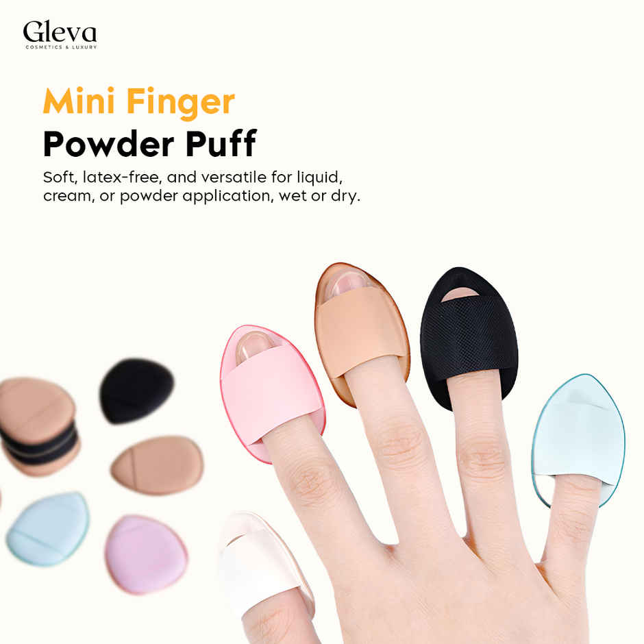 Gleva Finger Makeup Puff | Multicolour