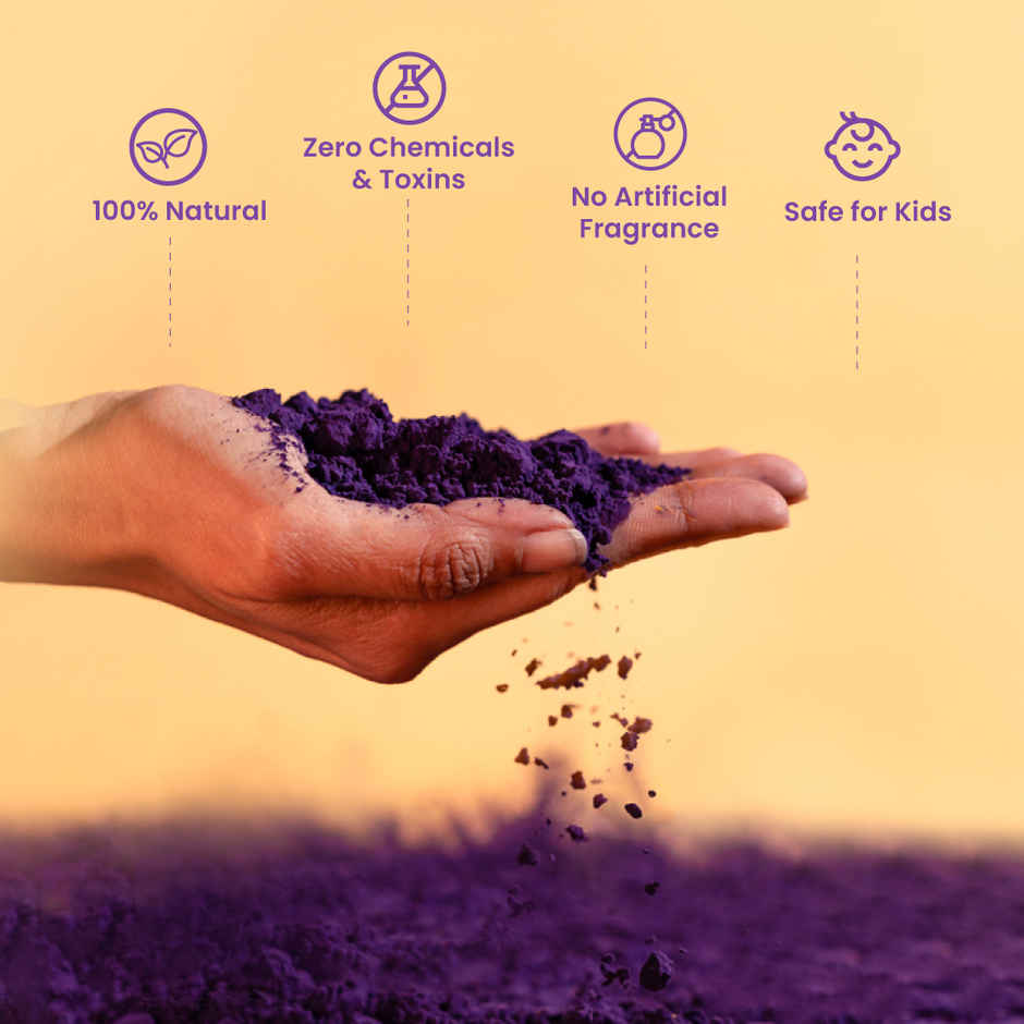 Nat Habit Natural Organic Holi Colour Gulal | Purple | Jamuni Jashn