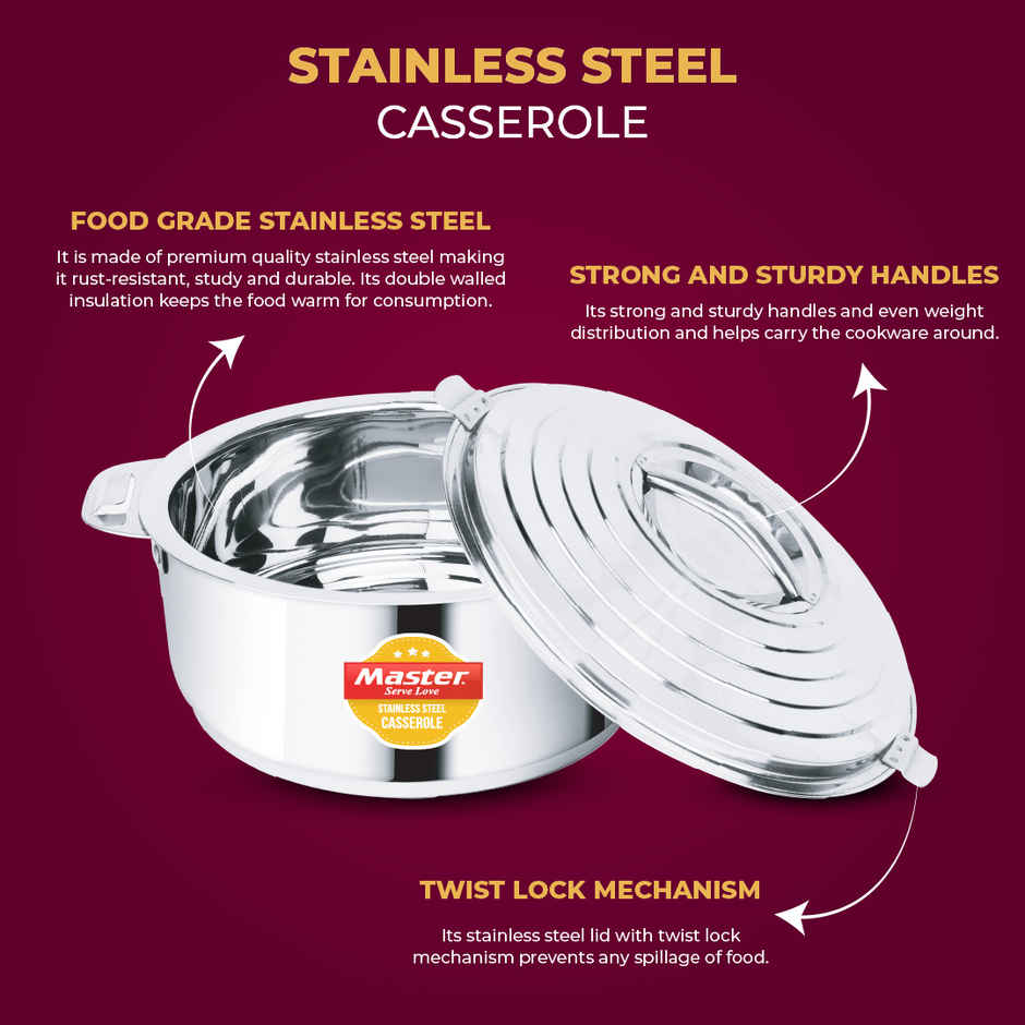 Master Hotstar Stainless Steel Casserole 1.5L