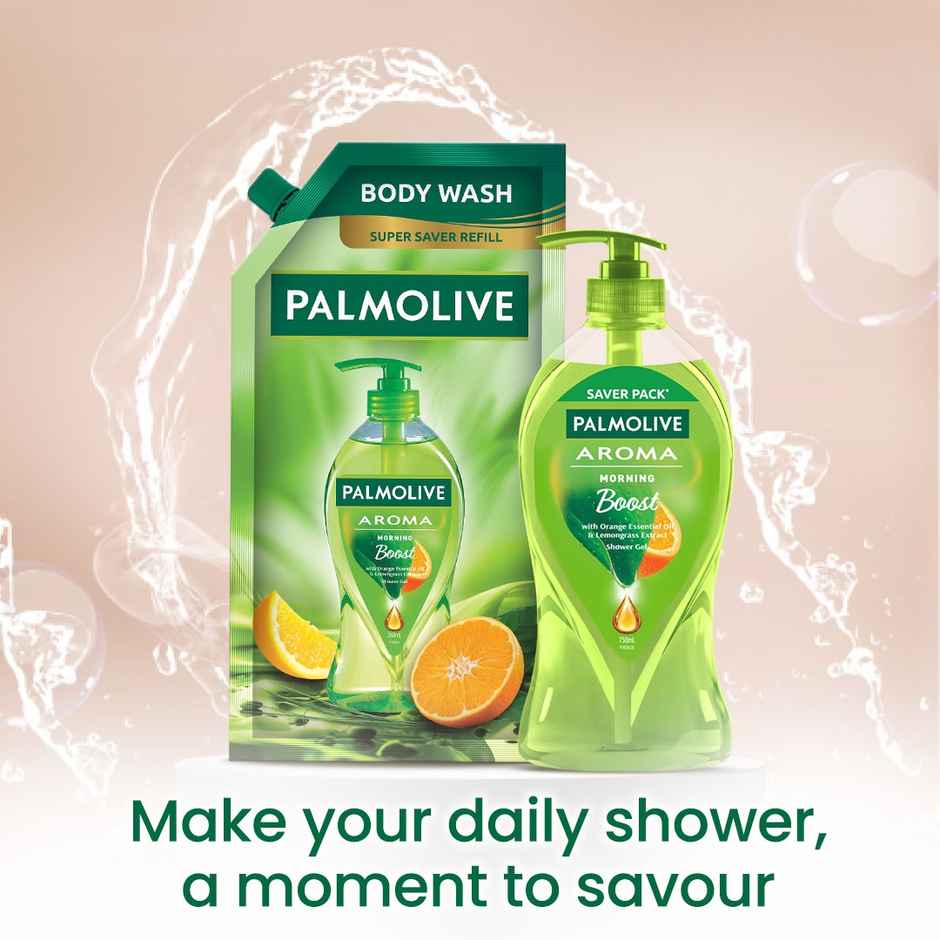 Palmolive Orange Essential Oil & Lemongrass Aroma Morning Boost Body Wash Refill Pack