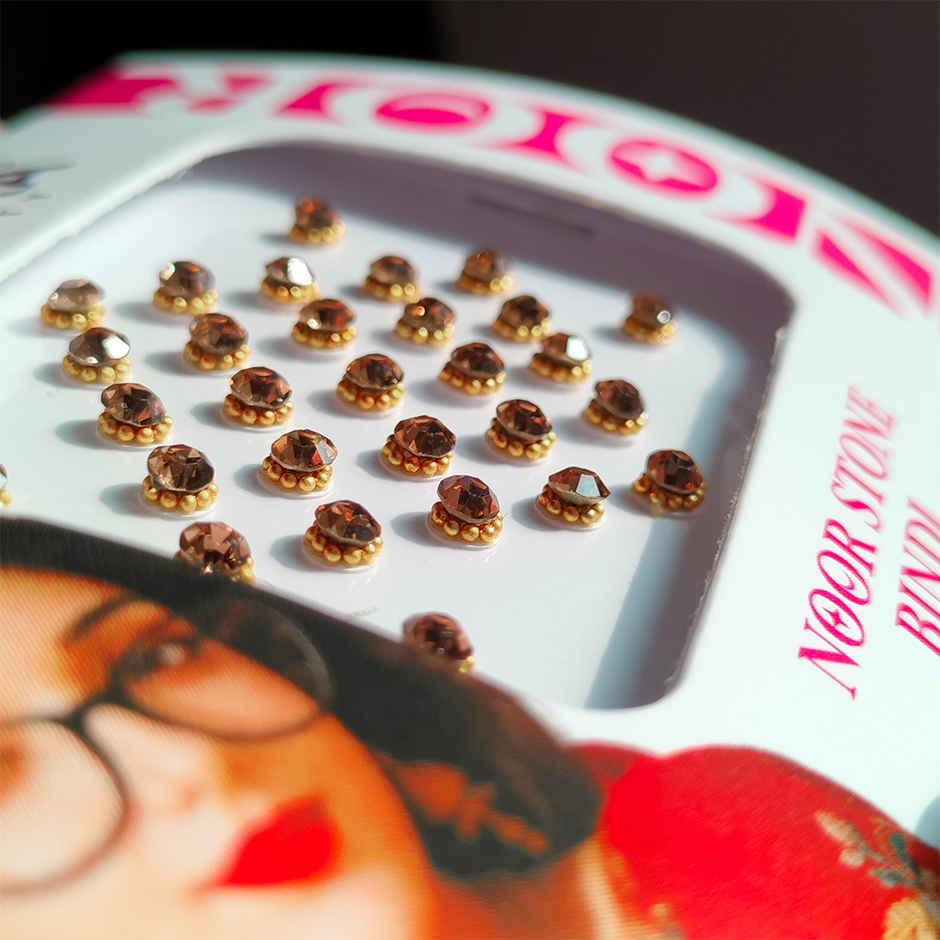 PERPAA Stone Bindi For Women | Golden | 1 Flap