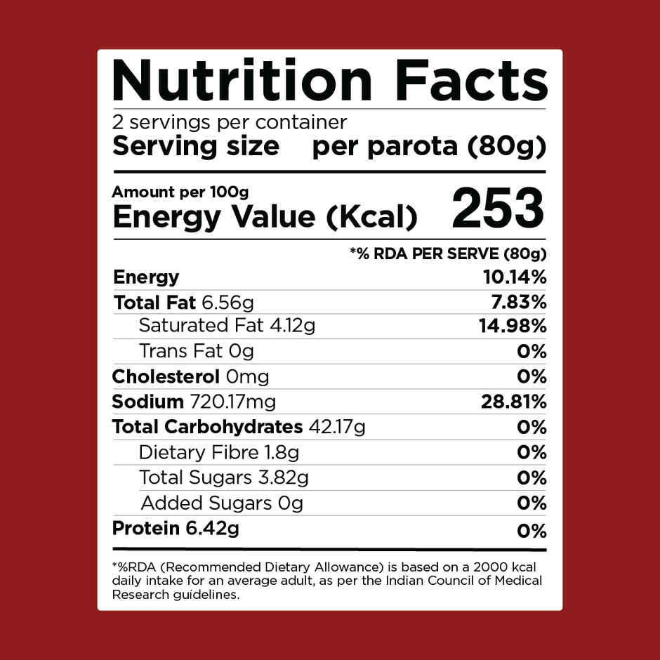 iD Fresh Cheese and Corn Paratha