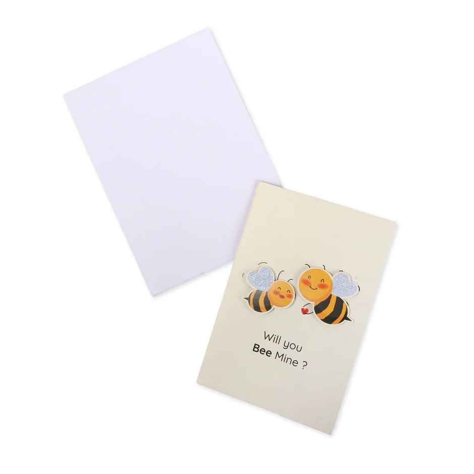 Itsy Bitsy 3d Greeting Card & Envelope Bee Mine 4 x 6 Inch Approx 2 Pc Lb