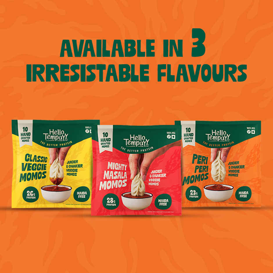 Hello Tempayy Peri Peri High Protein Veg Momos  (230g) & Sprite Zero Lemon Diet Soft Drink Can (300ml) Combo